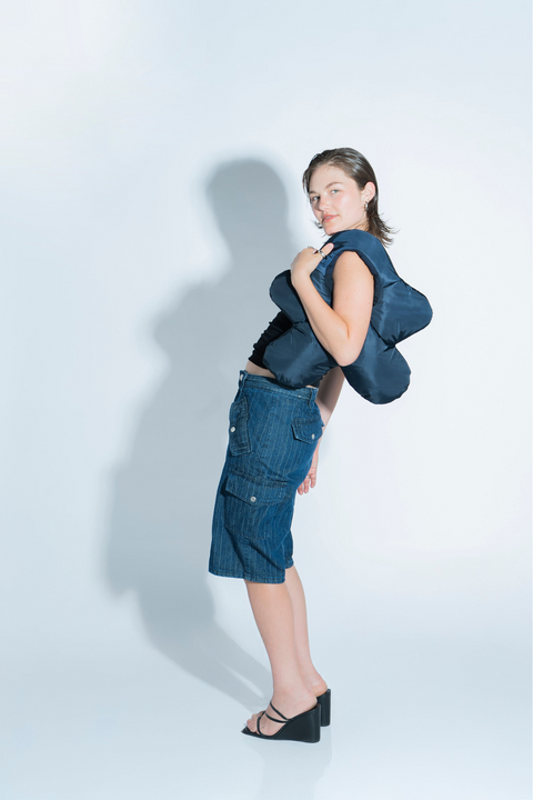 Floro Midi - Navy Blue